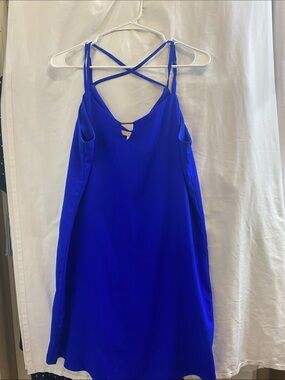 Skies Are Blue Vibrant Blue Slip Dress